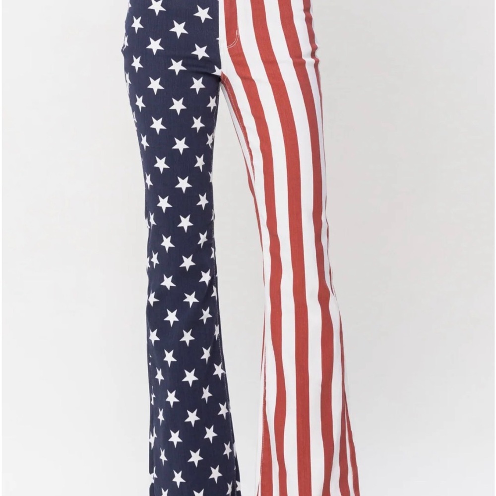 Judy Blue American Flag Flare Jeans - Picture 3 of 7